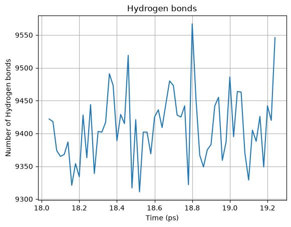 Hydrogen bonds output